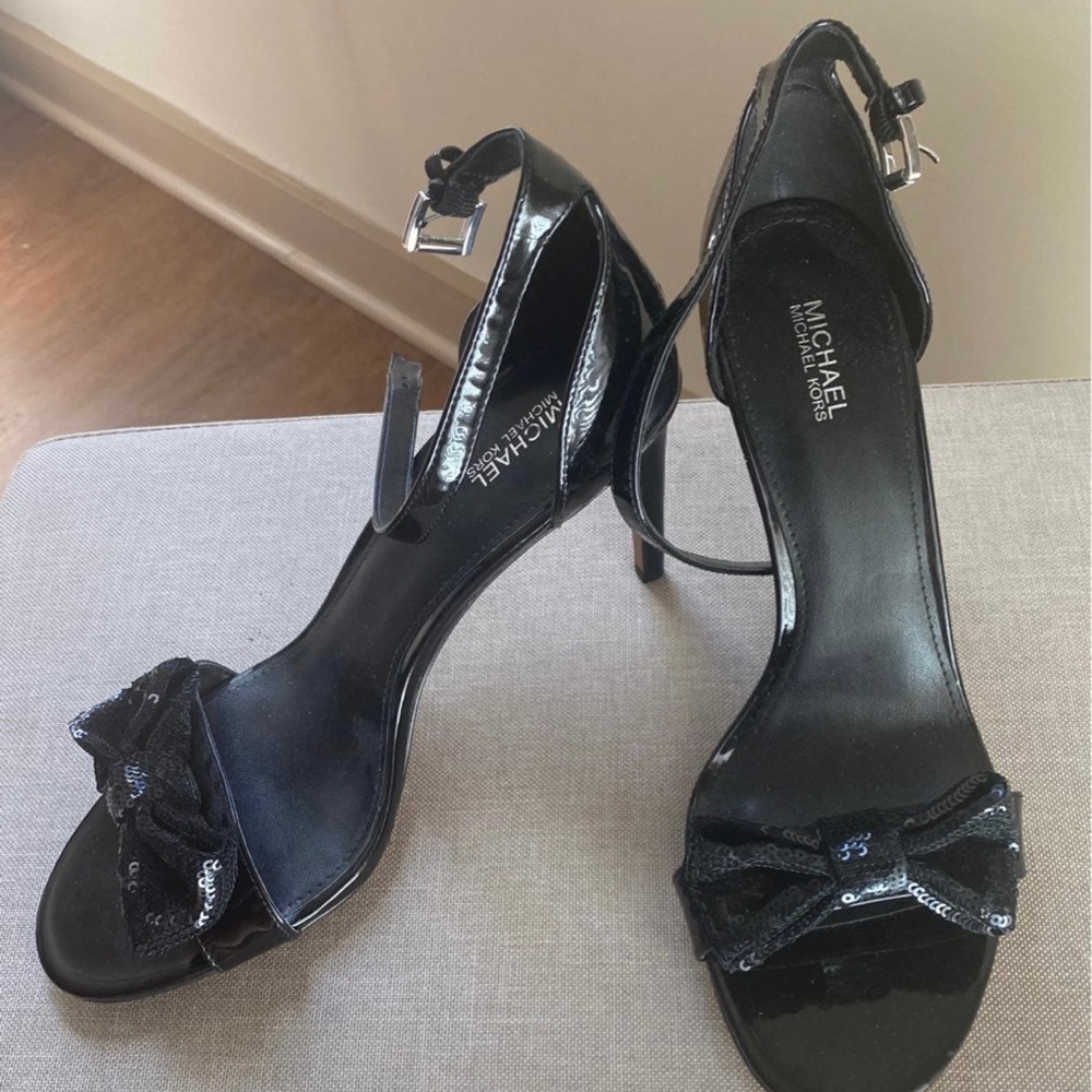 Michael Kors Sequin Bow Heels